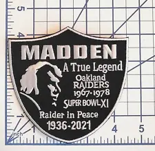 Oakland Raiders Madden True Legend 4.5" Iron/Sew On Patch Free Tracking!