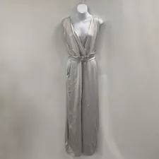 Patrizia Pepe Silver Jumpsuit Party Evening Occasional Size 42 UK10 Womens RMF14