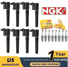 Quality Ignition Coil & NGK Spark Plug 8PCS for Ford Thunderbird/ Lincoln LS V8 (For: Lincoln)