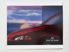 1994 Honda Civic 4-Door Sedan Car Dealers Showroom Sales Brochure for 94