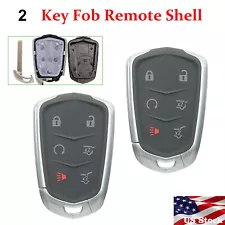 2 For 2015 2016 2017 2018 2019 Cadillac Escalade Remote Key Fob Shell Cover Case