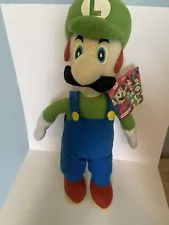 RARE 2003 Nintendo Kellytoy Mario Bros “Luigi” Plush In Good Condition 12”