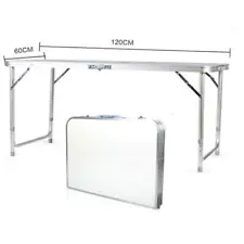 Used 3'/ 4'/6' Ft Aluminum Camping Folding Table Portable Office Picnic