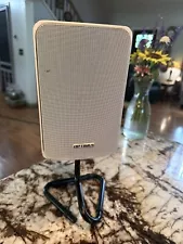 Optimus Pro 77 Speaker White W/ Stand #40-2058 Tested Vintage Bookshelf Speaker