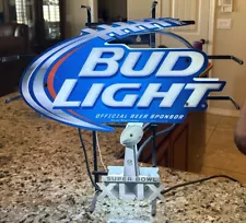 New ListingRARE Bud Light Super Bowl 49 Neon-lit Sign 20.5" tall x 21.5" wide Works Great!!