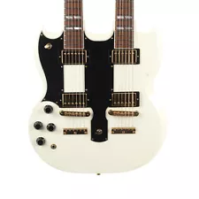 Used Gibson Custom EDS-1275 Double Neck Left Handed White 2004