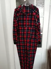 M&S Mens Size XL Tartan All-in One Lounge Suit