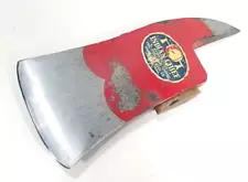 Vintage Indian Chief Firemans Axe Mann Edge Tool Co Fire Rescue USA Foil Label