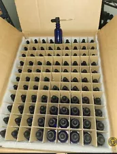 2oz Cobalt Glass Bottle With Dropper Lid-99 Bottles