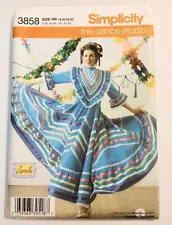 Simplicity Misses' Mexican Dance Dress Zarela Pattern 3858 Size 14-20 UNCUT