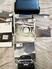 New ListingBMW E60 5-Series Owners Manuals Books Set w Binder 535xi 550i 528i 2008-2010 OEM