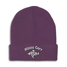 Beanies for Men Albino Cory Fish Winter Hats for Women Acrylic Skull Cap 1 Size