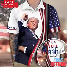 Fight For Trump Maga 2024 Hawaiian Shirt, Trump For President Shirt SALE!!!