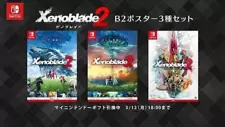 Nintendo Switch Xenoblade 2 3 Types B2 Size Poster Set Not For Sale Collector