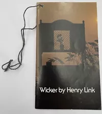 Wicker By Henry Link Furniture Sales Brochure Catalog Product Hanger 1983