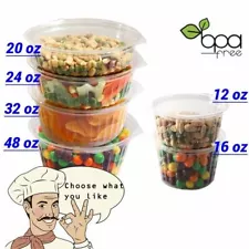 CYBER WEEK SALE 32oz Heavy Duty Round Food Storage Container Cups