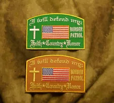 BORDER PATROL "I Will Defend My Faith, Country, Honor" Patch