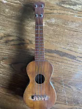 Vintage Unknown Maker Koa Wood Ukulele.