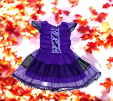 Halloween Witch Costume for Girls Black and Purple Size M