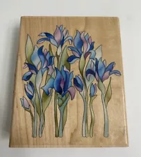 Inkadinkado Iris Challis & Roos Long Stemmed Bulb Flowers Rubber Stamp 8693P