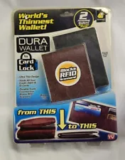 NEW 2 Pack DuraWallet Thinnest Wallet Block RFID Scanners By Card Lock