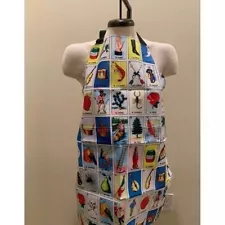 Mexican Loteria Spanish Apron with 2 Pockets for Kitchen Use New in Sealed Packa