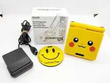 Nintendo Gameboy Advance SP Pikachu Pokémon Reshell *Glass Screen & New Battery*