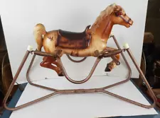 Vintage Wonder Horse Spring Rocking Horse Metal Frame Working