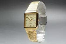 [Near MINT] Vintage 1985 SEIKO MAJESTA 9063-5020 Gold Quartz Men From JAPAN