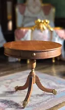 1984 Miniature Dollhouse IGMA Fellow Roger Gutheil Duncan Phyfe Round Drum Table