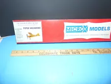 Microx Models Piper Vagabond peanut scale rubber power NIB 13" wing span c4