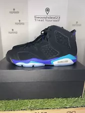 Youth 7Y ð¥ Air Jordan Retro 6 'Aqua' black purple (GS) [384665-004]