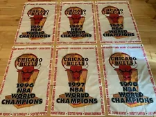 23.5" x 36" Chicago Bulls banner set - 6 Champions plus Jordan/Pippen/Jackson