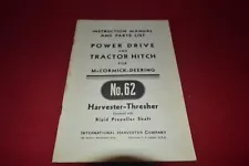 International Harvester Tractor Hitch For 62 Combine Operator's Manual MFPA