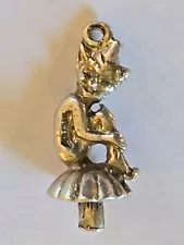 Sterling Silver ~ ELF Charm ~ Seated on the Shelf ~ OFF for the SUMMER! VINTAGE