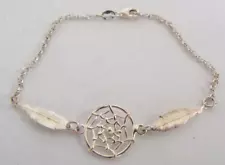 Sterling Silver Dream Catcher Bracelet 925