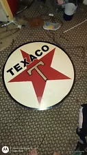 1930s Original *(Single Sided)* Porcelain Large Texaco Sign