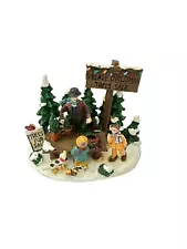 Canterbury Lane Holiday Home Accents Christmas Trees for Sale Village Scene