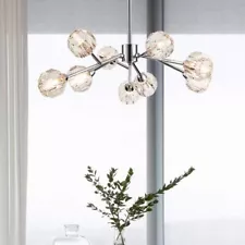 Sputnik Chandeliers Modern Crystal Pendant Light Chandelier 9 Light Contemporary