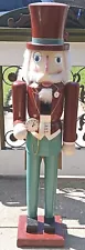 RARE!! 3 'tall Wood Nutcracker NON MILITARY in TOPHAT AND TAILS! W/Monocle.