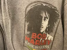 Bob Marley Manchester Tour Zip Hoodie Zippered Hooded Sweatshirt Size Large