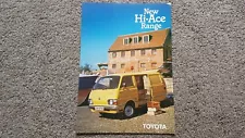 TOYOTA HIACE VAN PICK UP SALES BROCHURE 1979 1980