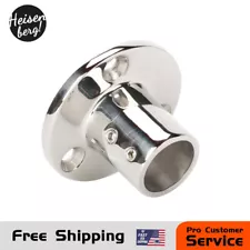 90 Degree 1'' Round Stanchion Base Boat Hand Rail Fitting Marine Stainless Steel