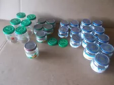 Lot of 26 Clean Empty Baby Food Jars with Lids Great for Glass Crafts