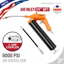 1/4" NPT Pneumatic Grease Gun 2400 - 6000 PSI Air Operated Fully Automatic H-D