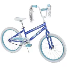 Illuminate 20” Girl’s Bike, Pearl Blue Frame with Butterfly Graphics, Kicksta...