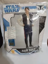 Mens Han Solo Halloween Cosplay Costume Star Wars One Size Up To 44 Jacket Size