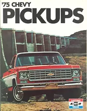 1975 Chevrolet Fleetside Stepside C10 C20 C30 K10 Pickup Truck Sales Brochure