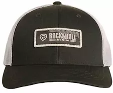 Rock and Roll Cowboy Logo Patch Mesh Snapback, Black