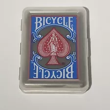 Bicycle Red Blue Plastic Playing Cards Waterproof Clear Deck Hard Storage Case